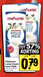 Melkunie lang houdbare melk voor €0,79 bij Vomar