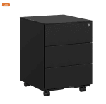 SONGMICS archivador móvil con cerradura negro por 58,99€
