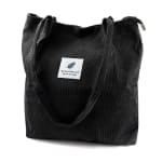 Bolso de Hombro de Pana Negro - Estilo Retro y Casual por 4.99€