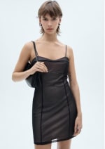 Vestido corto lencero mesh por 8.99€