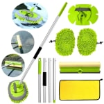 3 in 1 Car Wash Brush with Telescopic Handle & Microfiber Mop Heads