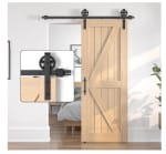 Kit de porte coulissante simple en bois robuste SANKEYTEW à 29,99€
