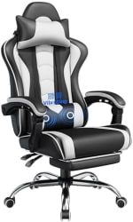 Yaheetech Silla Gaming con Masajeador y Reposapiés por 79.49€
