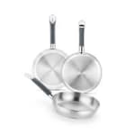 BRA Master Set de 3 Sartenes Acero Inoxidable 18/10 (20-24-26 cm) por 45.11€