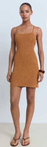 Vestido lúrex espalda cruzada 17,99€