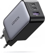 Cargador rápido UGREEN Nexode de 65W y con 3 puertos por 19,73€