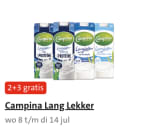2+3 gratis op Campina Lang Lekker bij de Jumbo