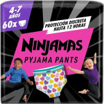 60 pañales DODOT Ninjamas Pañal Branguita para Pijama con Corazones por 19.61€