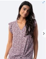 Blusa sin mangas estampada de mujer TEX color corinto por 6.99€