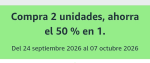 -50% de Descuento en la Segunda Unidad en Amazon