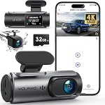 WOLFANG 4K Front and Rear Dual Dash Cam Deal for £39.99 on Amazon