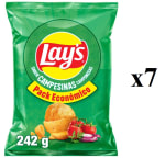 7 x LAY'S Campesinas Patatas fritas lisas de bolsa 242 g. por 10.5€