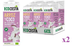 2 Packs de 6 unidades de 1L de Ecocesta Bebida de arroz y coco Bio por 12.53€