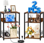 2 Mesitas de noche con carga por $400 | Oferta Amazon