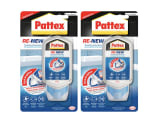 Pattex Silicona blanca para juntas Baño Sano RE-NEW paquete de 2 tubos de 80 ml