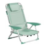 Silla de playa Azul ópalo con sistema Click-Clack por solo 8€
