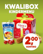 €2 korting op alle kindermenu's bij Kwalitaria