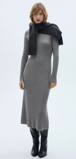 Vestido punto evasé cuello perkins por 5.99