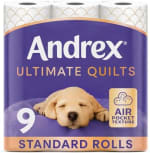 4 x Andrex Ultimate Quilts 3-ply Toilet Tissue 9 Standard Toilet Rolls - £11.05 / £9.