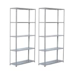 Pack 2 Estanterías Modulares Metálicas SteelSmart con 5 Baldas 200kg por 39.84€