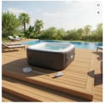 KIT TOUT INCLUS SUNSPA: spa gonflable carré 4 places et accessoires à 299,99€