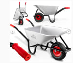Brouette de jardin 100L chariot transport feuilles à 53,99€