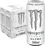 4 latas Monster Energy Ultra White, Bebida energética 500 ml por 4.96€
