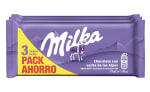 Milka Chocolate con leche de los Alpes, pack 3x90 g por 2,45€