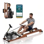 VEVOR Wooden Water Rowing Machine with LCD Monitor – £245.99