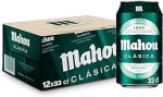 Mahou Clásica, Pack 24 Latas x 33cl, Cerveza Dorada Lager por 9,24€