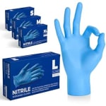 Real Touch Blue Nitrile Gloves 100-Pack £2.60