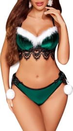 Conjunto Lencería Navidad Encaje Terciopelo por $370 | Amazon