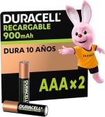 Duracell AAA Rec 900mAh NiMH 2 Unidades por $99 | Amazon
