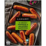Iceland Smoky Cheddar & Jalapeño Sausages 600g for £2