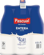Pack 6 x1.5L de PASCUAL Leche de vaca entera por 5.07€