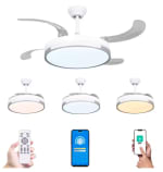 Ventilador techo LED 36W motor DC 6 velocidades por 33,80€