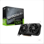 Carte graphique MSI GeForce RTX 5060 Ti 8G SHADOW 2X PLUS à 309,90€