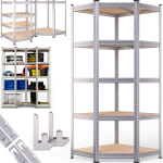 MONZANA Heavy Duty Corner Shelf 180x70x40cm Galvanized 875kg