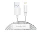 BASEUS cable usb a lightning simple wisdom 1,5m 2,4a blanco 2 unidades por 2,69€