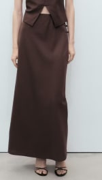 Falda recta mezcla lino por 11.99€