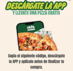 Gratis Pizza Papa Johns primer pedido por la APP