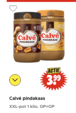 Calvé pindakaas (1 kg) voor €3,99 bij Dirk