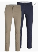 Pack de 2 Pantalon Jack & Jones Pantalon Chino Slim Fit à 31,04€