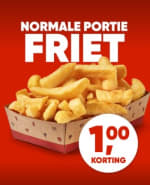 €1 korting op normale portie friet bij Kwalitaria