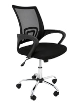 Silla de escritorio giratoria Martina 57x98x53,5 cm en color negro por 43.99€