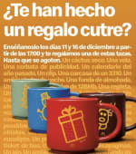 Gratis taza Navideña en McDonald's por enseñar un regalo cutre