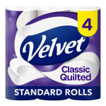 Velvet Classic Quilted Toilet Roll 4 Rolls £1