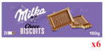 6 Paquetes de Galletas con chocolate Choco Biscuits Milka 150 g. por 9.86€