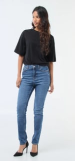 Jean skinny taille haute - L30 - Bleu à 18€