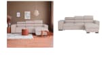 Canapé d'angle convertible NORWAY II tissu beige à 799€
